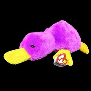 Beanie Buddy Buddies Patti Platypus Purple Plush 1998 w/ Tags
